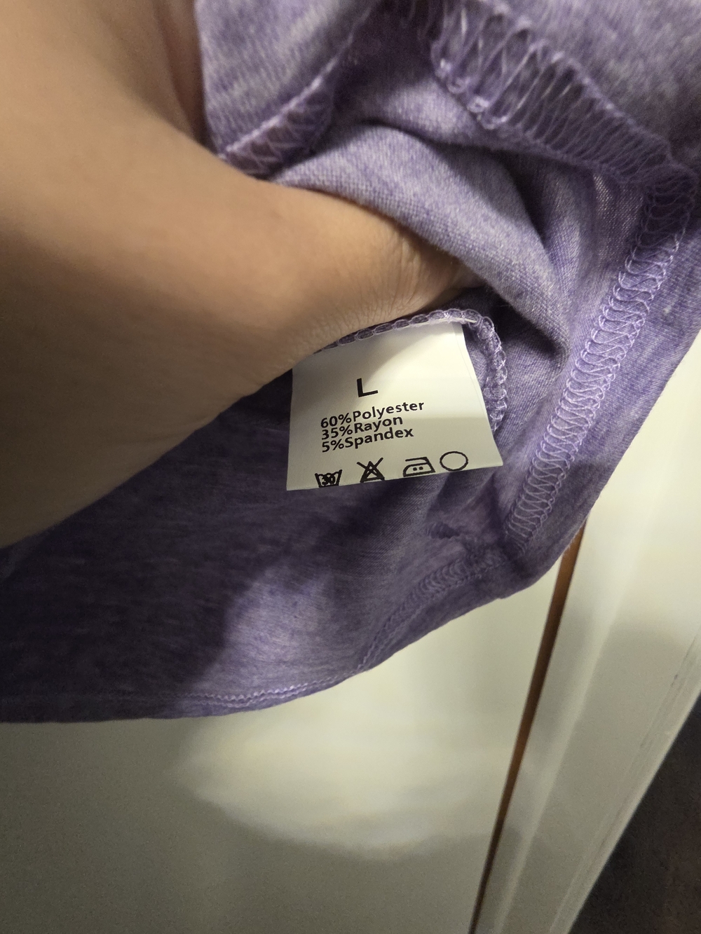 Purple & White Raglan Sleeve Top - Picture 3 of 3